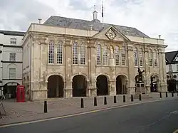 The Shire Hall, built in 1724, dominates Agincourt Square