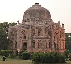 The Shish Gumbad, a tomb from the Lodhi dynasty built between 1489 and 1517 CE.