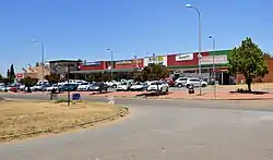 A shopping centre in Riebeeckstad