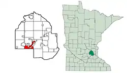 Location of Shorewoodwithin Hennepin County, Minnesota