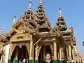 Mon-style architecture located in Yangoon, Myanmar