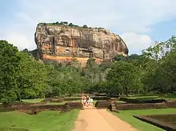 Image 16The Sigiriya ("Lion Rock"), a rock fortress and city, built by King Kashyapa (477–495 CE) as a new more defensible capital. It was also used as a Buddhist monastery after the capital was moved back to Anuradhapura. (from Sri Lanka)