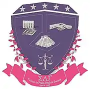 The official crest of Sigma Lambda Gamma.