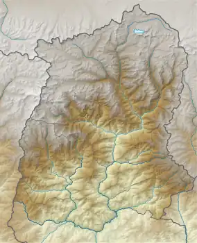 Map showing the location of Teesta Khangtse Glacier