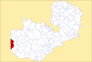 District location in Zambia