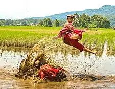 Image 25A demonstration of Pencak Silat, a form of martial arts. (from Culture of Indonesia)