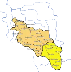 Silesia 1217-1230: Duchy of Opole and Racibórz in yellow