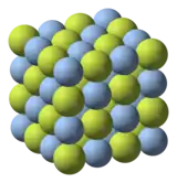 Crystal structure of silver(I) fluoride.