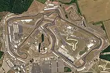 The Silverstone Circuit seen from the air