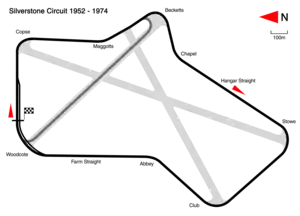 Silverstone Circuit in 1952–1973 configuration