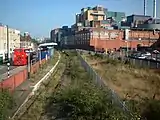 By 2008 vegetation has reclaimed the platform and track of the station