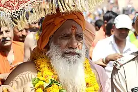 Simhasth 2016 Panchayati akhada nirmal Shahi Snan Leading