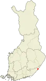 Location of Simpele in Finland