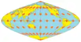 The sinusoidal projection with Tissot's indicatrices