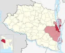 Location of Sirajganj Sadar