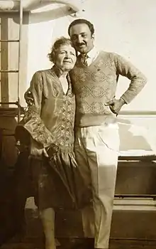 With her great-nephew, Professor Rouel Cazanjian, September 1926