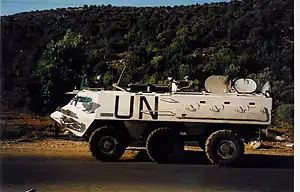 Sisu XA-180, part of  UNIFIL, in Fardis, 1998