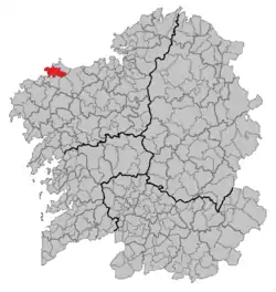 Location of Ponteceso within Galicia