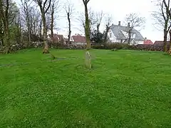 View of the site of the old church