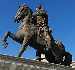 Skanderbeg's statue in the square