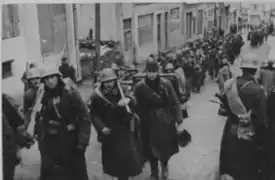 Bulgarian troops in Skopje on November 14, 1944.