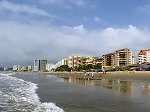 Skyline of the beach line in Tonsupa, Atacames