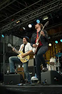 Brynjar Takle Ohr (left) and Øyvind Blomstrøm on stage at Slottsfjell 2012