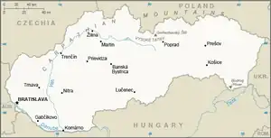 Image 29A map of modern Slovakia. (from History of Slovakia)