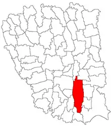 Location in Galați County