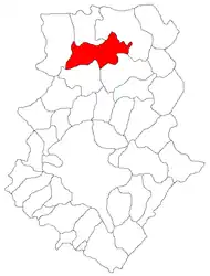 Location in Ilfov County