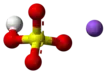 Ball-and-stick model of the component ions