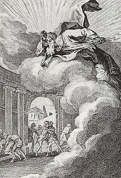 Sodomites provoquant la colère divine(Sodomites causing God's wrath) in Le Pot-Pourri de Loth by the anonymous author of Cantiques et pots-pourris.