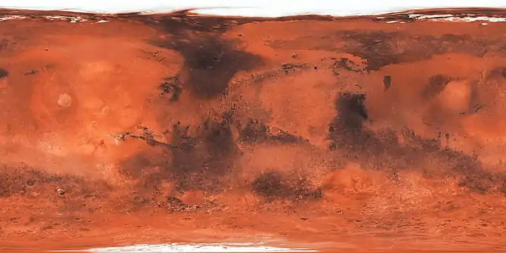 Impact events on Mars is located in Mars