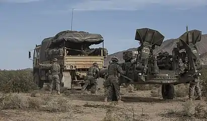 The towed configuration with the FMTV as the prime mover