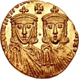 Leo IV with his son and co-emperor Constantine VI.