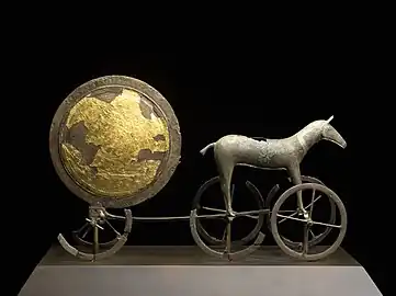 Sun cult artifacts. The Trundholm sun chariot, Denmark, c. 1400 BC.