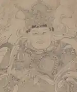 Song deity wearing mail and mountain pattern armour