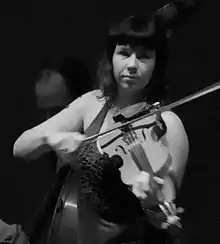 Sophie Trudeau playing the violin