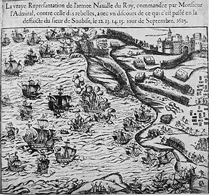 Capture of Île de Ré by Charles, Duke of Guise on September 16, 1625.