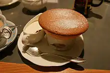 A soufflé at a Japanese restaurant