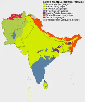 Image 64Language families in South Asia (from Culture of Asia)