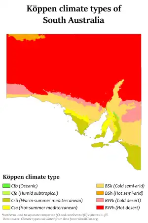 Image 4Köppen climate types in South Australia (from Geography of South Australia)