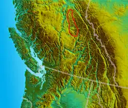 Approximate boundary of the Quensel Highland