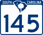 South Carolina Highway 145 marker