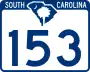 South Carolina Highway 153 marker