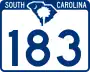 South Carolina Highway 183 marker