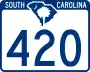 South Carolina Highway 420 marker