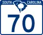 South Carolina Highway 70 marker