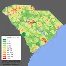 Image 39Population density of South Carolina (from South Carolina)