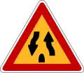 End of dual carriageway